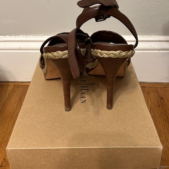 Cole Haan brown and rope sandals - Picture 3 of 5